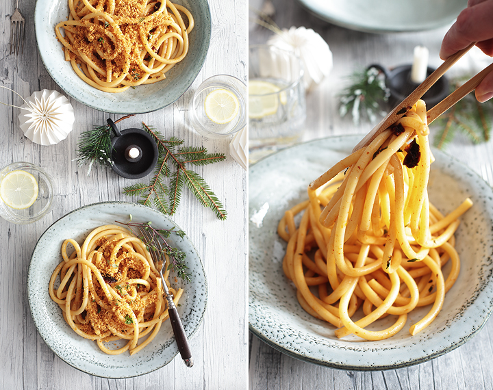 Nonna Teresas Pasta von Jamie Oliver mit Meerrettich-Chili-Bröseln