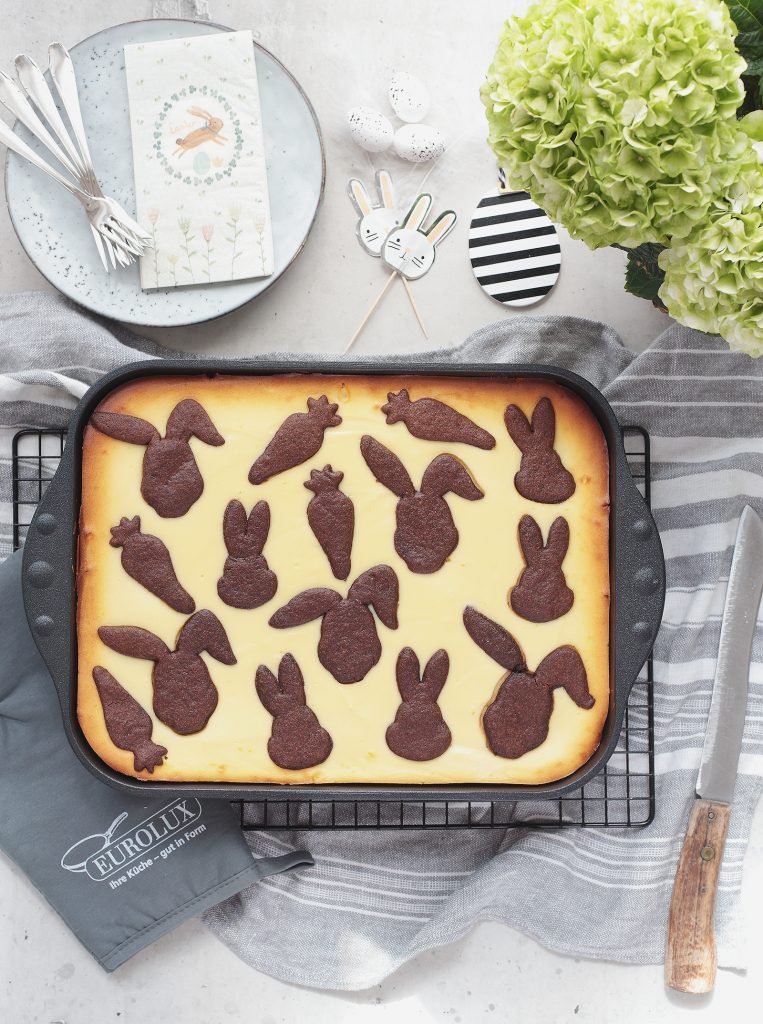 Hasen-Zupfkuchen mit Kirschen für Ostern