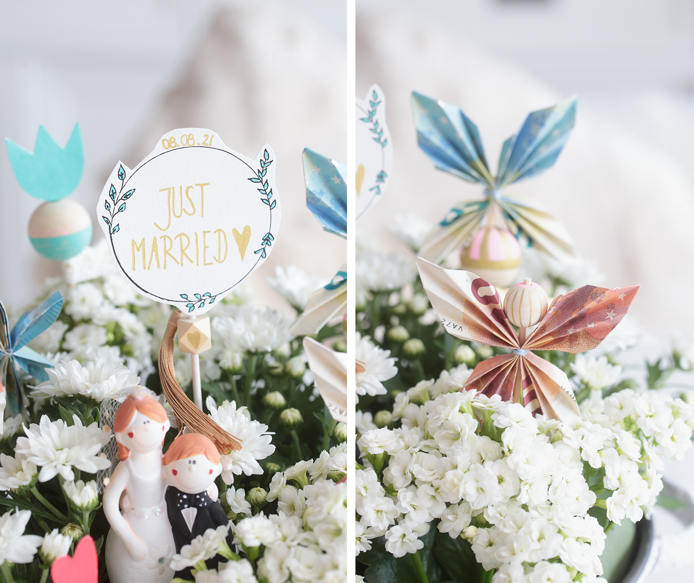 Blumenwiese als Geldgeschenk zur Hochzeit. Ein Projekt mit PILOT